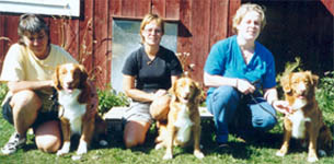 Anita med Chicko, Maria med Wilma, Malin med Malo